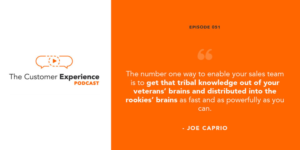 Joe Caprio, sales training, sales knowledge, Chorus.ai, sales enablement