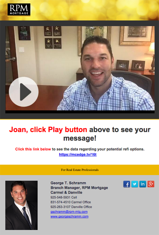 video email, send video, video email example, mortgage, real estate, BombBomb