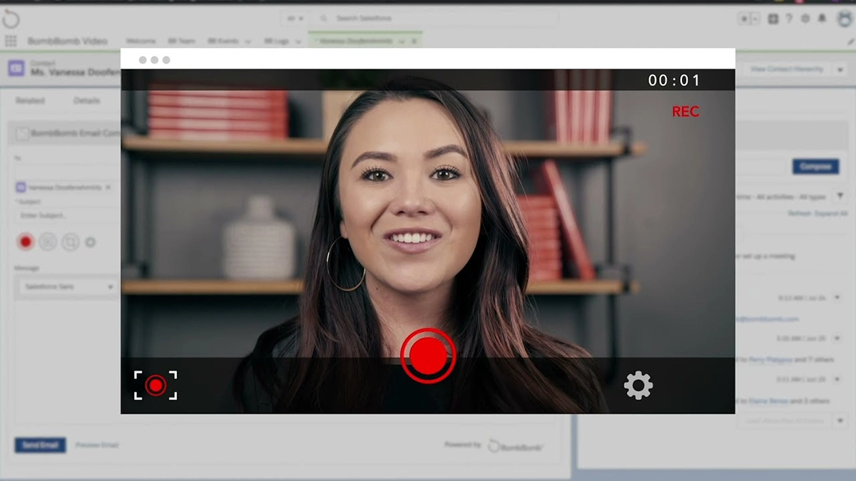streamline workflow with bombbomb async video messaging on laptop
